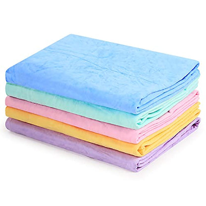 GabeFish Super Absorbent Shammy Dog Towels Quick Dry Eco-Friendly Soft Multifunctional Pets Cats Towel Packs Small 5PC - size: Small/5 Packs