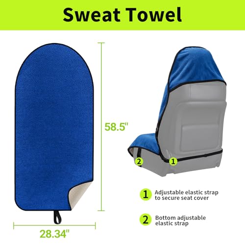 Leader Accessories Towel Car Seat Cover Waterproof Blue for Truck SUV Front Seat Machine Washable - After The Gym, Runs, Swimming, Surfing - color: Towel Blue 1pcs