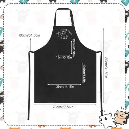 Dog Grooming Apron with 4 Pockets Grooming Apron for Dog Groomers | Waterproof Adjustable Multi Function Pet Pinafore Aprons for Puppy Dogs Cats