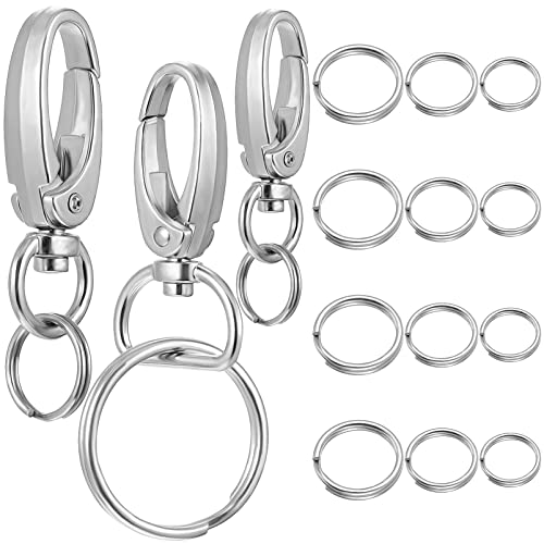 ORFOFE Dog Tag Clip Set Metal Dog Tag Clips with Rings for PET Collars and Leashes Zinc Alloy Buckles and Cats Sturdy PET ID