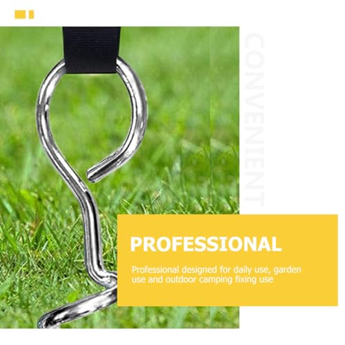 KESYOO Heavy Duty Spiral Ground Stakes Tent Anchors with Sturdy Dog Tie-Out Cable, Portable Camping Tent Accessories Set for Outdoor Pet and Shelter Stabilizing, 4pcs