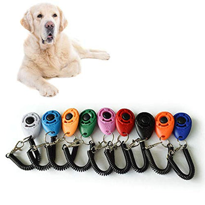 SERYU 1 Piece Dog Pet Click Clicker Training Trainer Aid Wrist Strap Green - color: Green
