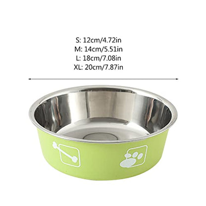 Dogs Bowl Stainless Steel Bowl Pet Bowl Anti Slip Dog Bowl Feeding Bowl Dog Water Bowl Pet Feeding Bowl Portable - color: Gray, size: 20cm