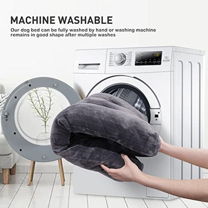 Dog Crate Bed Washable Dog Beds for Medium Dogs Deluxe Thick Flannel Fluffy Comfy Kennel Pad Anti-Slip & Anti-Scratch Pet Sleeping Mat, 29 x 21 Inch, Gray - color: Gray, size: 29.0"L x 21.0"W x 2.5"Th