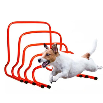 5 Pack Dog Training Hurdles, 6in/ 9in/ 12in/ 20in Different Height Sports Hurdle for Track & Field, Football, Mini Agility Athletic Trainer Set(23cm(9")) - size: 23cm(9")