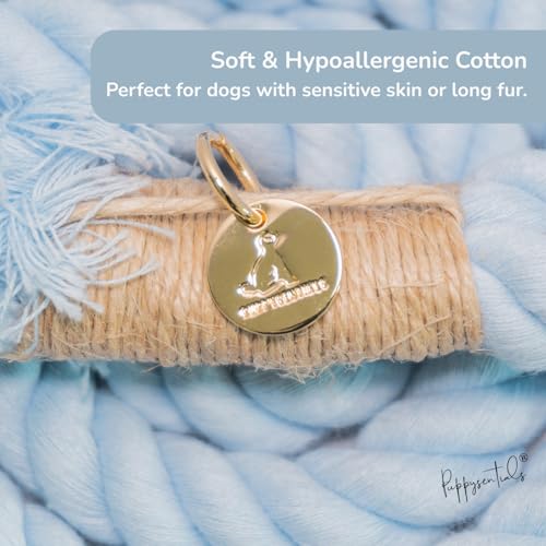 Braided Cotton Rope Dog Leash for Medium & Large Dogs – Enjoy Tangle-Free Walks with Soft Comfortable Grip & Reliable Control – Durable Design for Daily Walks, Training & Special Moments – Light Blue - color: Light Blue