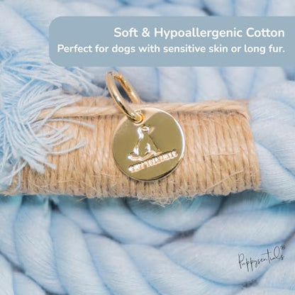 Braided Cotton Rope Dog Leash for Medium & Large Dogs – Enjoy Tangle-Free Walks with Soft Comfortable Grip & Reliable Control – Durable Design for Daily Walks, Training & Special Moments – Light Blue - color: Light Blue