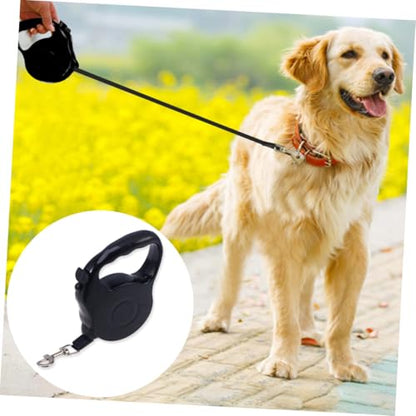 Generic Automatic Retractable Dog Leash for Small to Medium Pets Black Traction Rope with Brake System and One-Handed Stop Large Handle for Comfortable Grip During and Walking