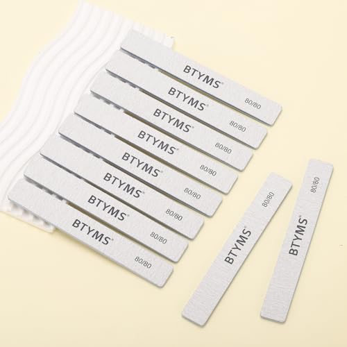 10 Count 80/80 Grit Rectangle Nail Files for Acrylic Nails, Reusable Buffering Files Double Sided Emery Boards for Nails - size: 80/80 Grit(10 Count)
