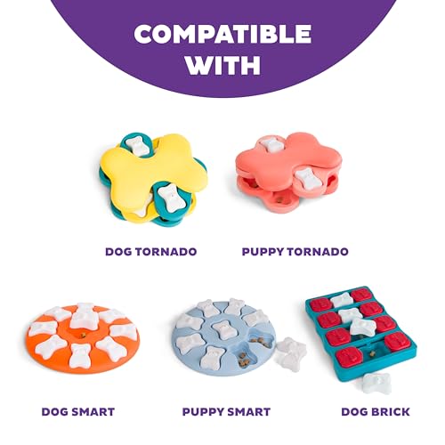 Outward Hound by Nina Ottosson Bone Replacement Parts for Interactive Dog Puzzles - DogBrick, DogTornado, DogSmart, PuppyTornado, PuppySmart, 5-Pack, White - color: Extra Bones (White) - 5 Pack