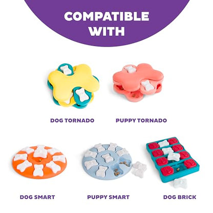 Outward Hound by Nina Ottosson Bone Replacement Parts for Interactive Dog Puzzles - DogBrick, DogTornado, DogSmart, PuppyTornado, PuppySmart, 5-Pack, White - color: Extra Bones (White) - 5 Pack