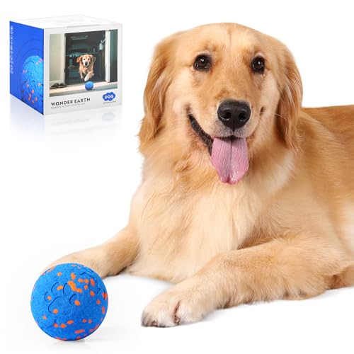 Smart Interactive Dog Toys,Vibrating Dog Ball,Pet Bounce Ball for Dogs (Small & Large),Chew-Proof Shell,Automatic Moving/Bouncing/Rotating, E-TPU Material,Ip68 Waterproof - color: Blue