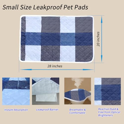 Washable Pee Pads for Dogs with 4-Layer Integrated Waterproof Design, Reusable Super Absorbent Non-Slip Puppy Pads for Crate Training, Home Floor Protection , 20‘’×28‘’ Pack of 2 - size: 20"×28" Pack of 2