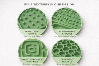 Hearth & Paw Silicone Lick Mat for Dogs, Sage Green | Slow Feeder & Enrichment Mat, Food-Grade 100% BPA-Free Silicone, Mental Stimulation, Better Digestions, Anxiety Relief - color: Sage Green
