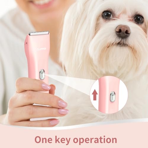 Pet Hair Clipper for Dog Grooming, Low Noise Cat Hair Trimmer for Matted Hair,Waterproof Cordless Pet Shaver for Animals