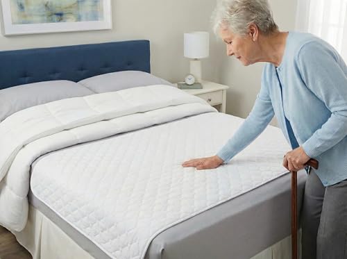RMS Ultra Soft 4-Layer Washable and Reusable Incontinence Bed Pad - Waterproof Bed Pads, 34"X72" - size: 34 x 72 Inch