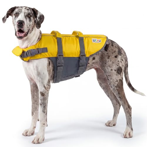 Outward Hound Granby Splash Yellow Dog Life Jacket, XL - color: Yellow, size: X-Large (Chest Girth: 33"-44")