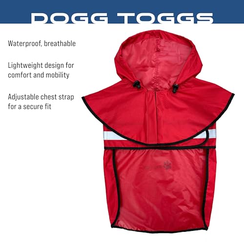 FROGG TOGGS Dogg Toggs Raincoat, Red, Size LG - color: Red, size: Large