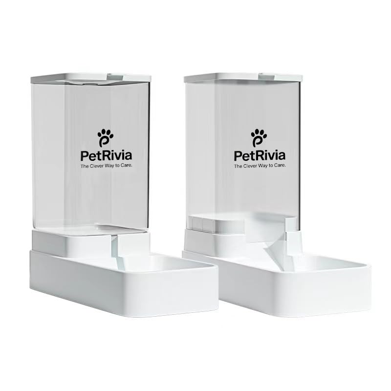 Automatic Pet Feeders Automatic Dog Food and Water Dispenser Water Dispenser for Dogs Gravity Water Dispenser Cat Feeders Automatic Cat Food Dog Water and Food Dispenser Gravity Pet Water Dispenser - size: 2.1kg Food * 3.8L Water