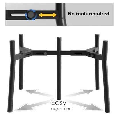 2-in-1 Adjustable Elevated Dog Bowls Stand for 7-10.6" Wide Bowls, Raised Dog Food & Water Bowl Stand, 13.7" Height (Bowl Not Included) - color: Black-HL2, size: Height: 13.7", Width: 7-10.6"