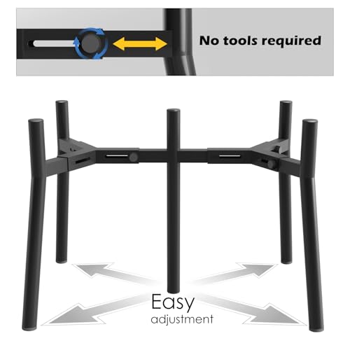 2-in-1 Adjustable Elevated Dog Bowls Stand for 7-10.6" Wide Bowls, Raised Dog Food & Water Bowl Stand, 13.7" Height (Bowl Not Included) - color: Black-HL2, size: Height: 13.7", Width: 7-10.6"
