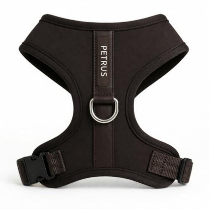 Premium No-Pull Dog Harness Soft Neoprene & Breathable Mesh Vest with Front & Back Clip D-Rings Adjustable Lightweight Walking Harness for Puppies, Small & Medium Dogs (Dark Chocolate Brown, L) - color: Dark Chocolate Brown, size: L: Neck=16.5-22''/Chest=