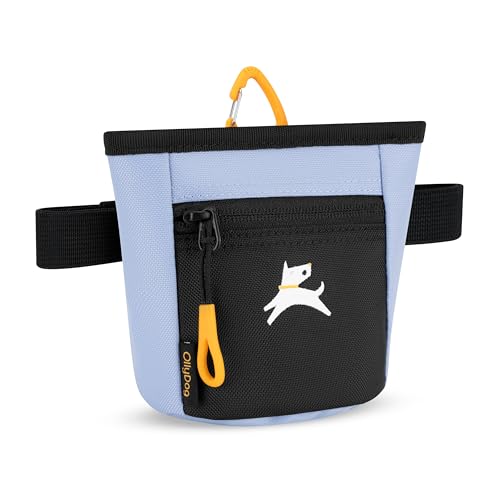 OllyDog, Goodie Treat Bag, Dog Treat Training Pouch | Magnetic Closure | 3 Ways to Wear | Hands-Free Waist Belt | Water-Resistant Recycled Vegan Fabric (Blue Heron) - color: Blue Heron