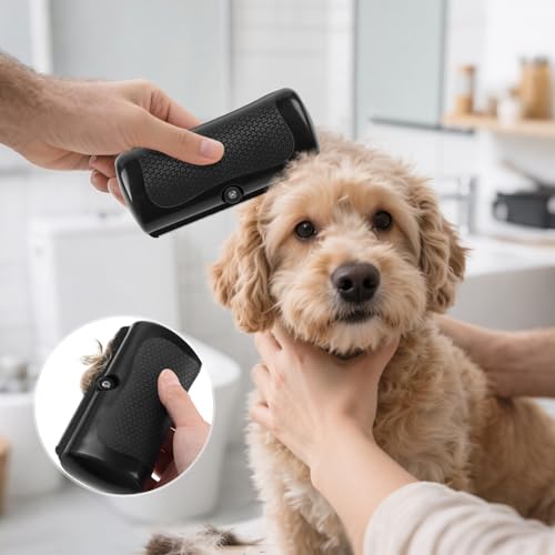 Dog Brush for Shedding, Deshedding Undercoat Brush for Cats & Rabbits | Ergonomic Grooming Tool, Painlessly Removes Loose & Matted Fur for Short Medium Long Haired Pets