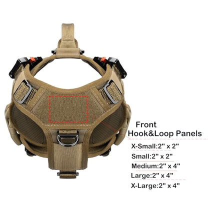 ICEFANG GN3 Tactical Dog Harness with 6X Buckle,Dog Molle Vest with Handle,3/4 Body Coverage,Hook and Loop Panel for ID Patch,No Pulling Front Clip (S (22"-27" Girth), CoyoteBrown) - color: Coyote Brown, size: Small (Pack of 1)