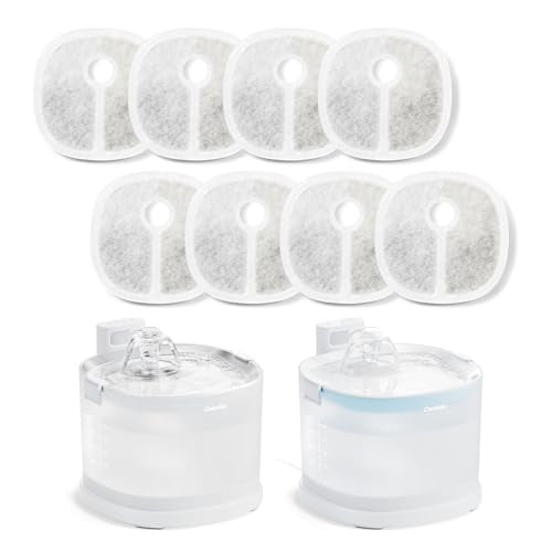 Cheerble Pumpless Pet Water Elfin Fountain E1/E1+/D1/D1PRO Replacement Filter-8-Pack - size: Cordless | 8 Filters