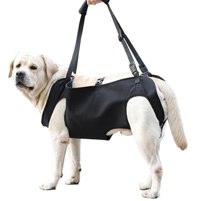 Dog Lift Harness,Full Body Dog Sling Carrier with Handle,Total Body Support for Dogs,Pet Dog Leg Support Sling Adjustable Retractable Breathable Lift Harness (S) - size: S