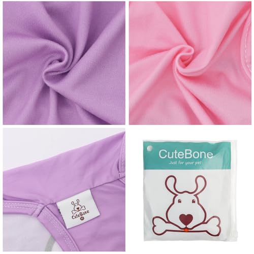 CuteBone Dog Shirts 2-Pack Soft Pet Clothes Breathable Summer Vest for Small Puppy and Stretchy Cat Apparel - color: Girl thing 1 thing 2, size: Medium