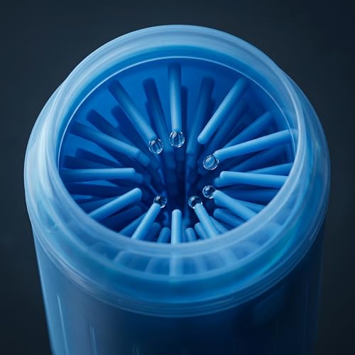 Portable Soft Silicone Pet Paw Cleaner,Dog Foot Washer Cup for Small & Medium Breeds,Portable Pet Cleaner Tool Blue