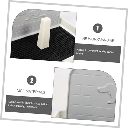 UPKOCH Dog Potty Tray Large Capacity Splashproof Dog Toilet for Indoor Use Durable Plastic Pee Tray Prevents Urine Spills and Mess