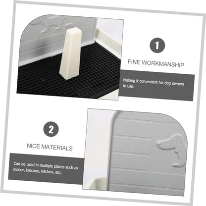 UPKOCH Dog Potty Tray Large Capacity Splashproof Dog Toilet for Indoor Use Durable Plastic Pee Tray Prevents Urine Spills and Mess