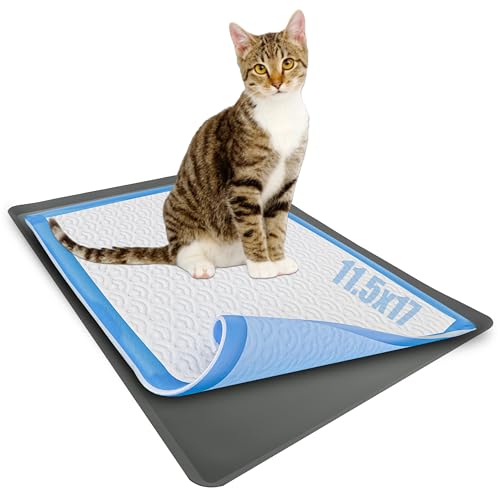 TidyFriend Puppy Pad Holder Tray Fits for 11.5” x 17” Wee Wee Pee Pads - Stable Grip, Raised Edges, Quick-Wipe Silicone Surface Dog Potty Tray Holder for Indoor Flooring Protection (Grey) - size: 11.5 x 17 Inches