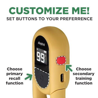 Dogtra CUE Gen 2 Tan – Customizable E-Collar for Dogs Training Collar with Remote – Easy, Safe, Beginner-Friendly Design – 99 Levels, Vibration, Boost, Waterproof, Rechargeable, 400-Yard Range - color: Gen 2 Tan