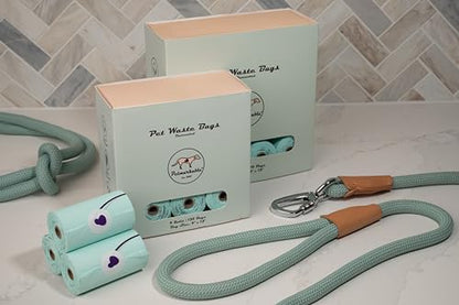 Durable Dog Poop Bags Rolls Eco Friendly, Leakproof, Odor-Free, Vegetable-Based Doggy Poop Bags, Giving Back to Charity (135 Bags / 9 Rolls)