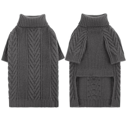 Large Dog Sweaters, Pet Sweaters for Large Dogs, Pets Sweatshirt Apparel Turtleneck Pullover Winter Pitbull, Samoyed (Darkgrey, L - color: DarkGrey, size: Large
