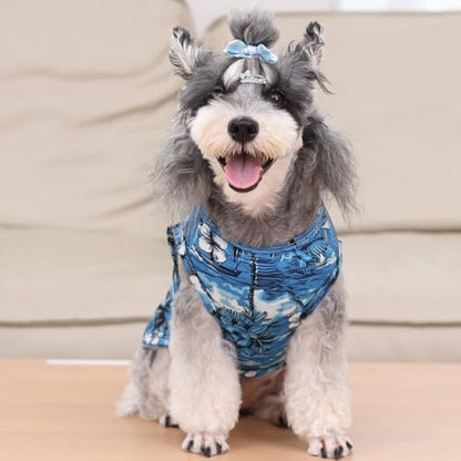 CuteBone Dog Shirts 2-Pack Soft Pet Clothes Breathable Summer Vest for Small Puppy and Stretchy Cat Apparel - color: Hawaii style, size: Small