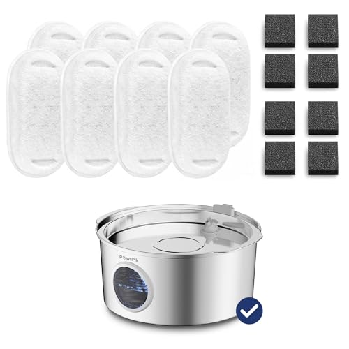 Filters for PawsPik® Stainless Steel Dog Water Fountain, 1.8-Gal - color: White