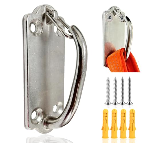 Heavy Duty Stainless Steel Dog Leash Wall Hook,Ultra-Secure Tie Out Anchor for Yard&Home,Anti-Escape Dog Chain Parking Hook,Rust-Proof&Easy to Install - size: X-Large