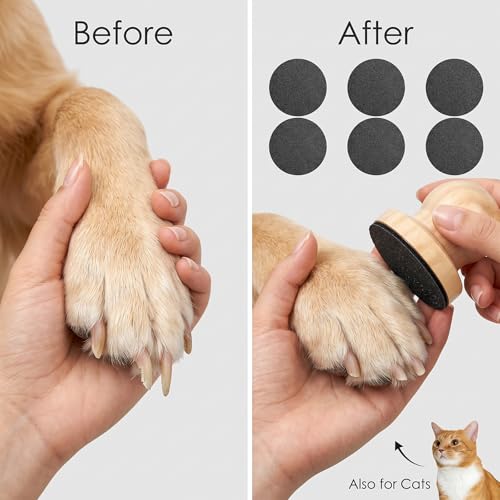 7PCS Dog Nail File, Scratch Board Set with 6 Replaceable Discs, Gentle Pet Nail Grinder for Dogs and Cats Grooming Tool