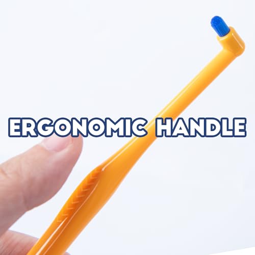 Cat Toothbrush Tuft Head, Small Dog & Puppy Tooth Brushing Kit, Mini Head Teeth Brush for Kitten & Tiny Pet, Doggy Toothbrushes Deep Dental Cleaning, 2 PCS - Orange - size: 1 Count (Pack of 2)