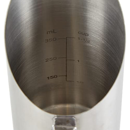RSVP International Endurance Kitchen Collection Measuring Tools, Dishwasher Safe, Scoop & Measure, Stainless Steel - size: 1.5 cups Scoop (Pack of 1)