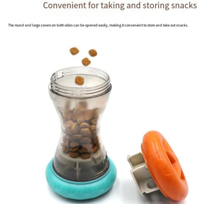 Dog Puzzle Toys for Boredom, 5.9in Bite Resistant ABS Treat Dispensing Ball Toy, Interactive Food Dispenser Slow Feeder with Mechanical Rolling Bell for Pet Training