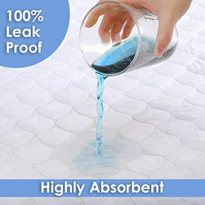 Incontinence Bed Pads Washable Waterproof 34x36 Inches Pack of 4 - Washable Pee Pads for Beds for Incontinence Adults, Kids & Pets - Waterproof Pad, Reusable Bed & Underpads - size: 34x36 Inches - PK 4