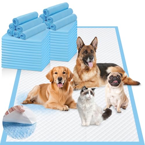 Puppy Pads XXXL 31"x 55" 40 Count,Pee Pads for Large Dogs & Multi-pet Families, Disposable Pet Training Pads for Doggie,Cat , Incontinence Underpads Ultra Absorbent & Quick-Dry, Leakproof Potty Pad - size: 31"x 55" Blue(40counts)