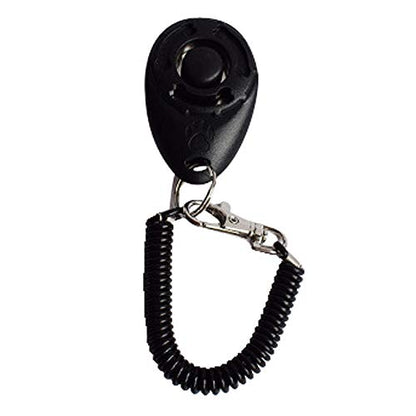 SERYU 1 Piece Dog Pet Click Clicker Training Trainer Aid Wrist Strap Black - color: Black