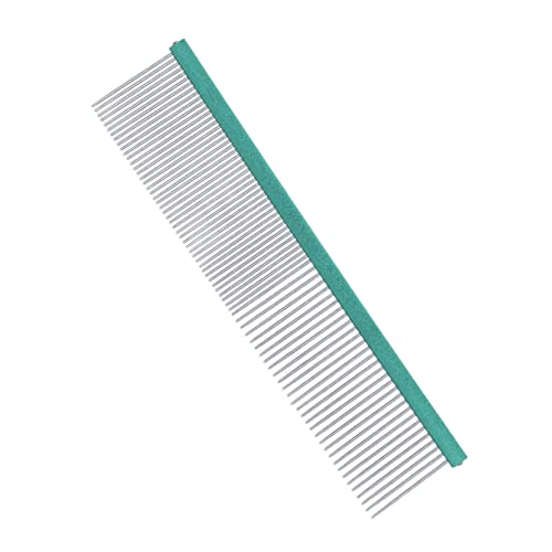 Greyhound Comb For Dogs, Metal Dog Comb Dog Combs with Rounded Ends Dog Comb Cat Comb For Removing and Knots Grooming Tool For Long Short Haired Dog (Green 13cm/5.1in) - size: Green 13cm/5.1in